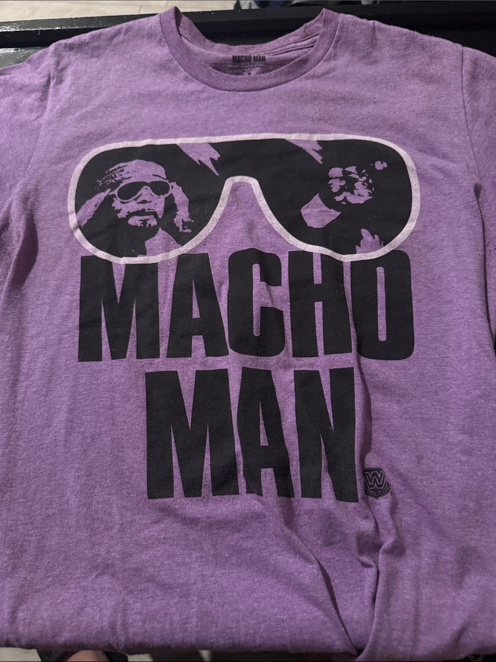Macho Man 60% cotton Graphic Tee - Purple